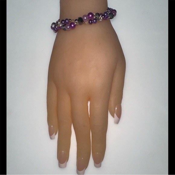 Purple Haze Twisted Beaded Bracelet - Picture 3 of 6
